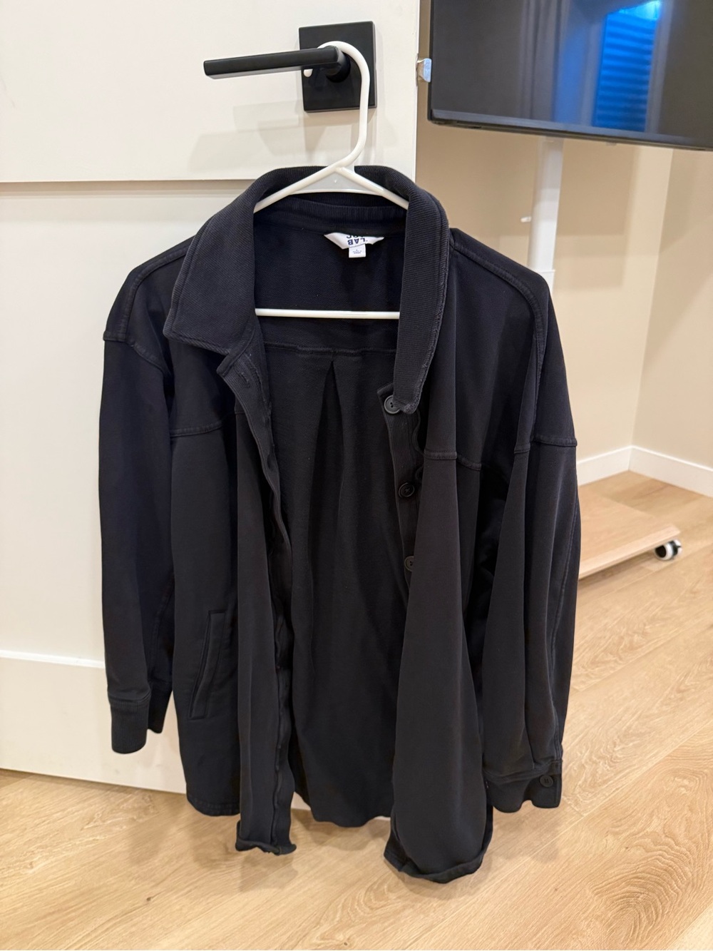 JoyLab Black Relaxed Button-Up Shacket